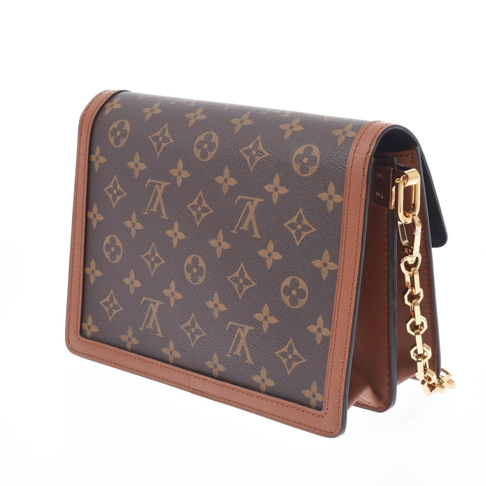 Louis Vuitton Camel Reverse Dauphine Brown Bag Tan Monogram Black
